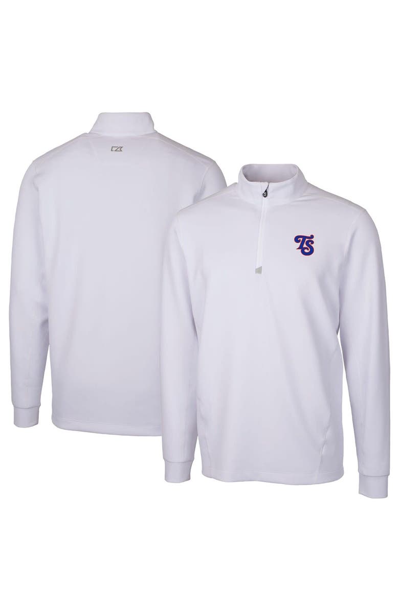 Cutter & Buck Men's Cutter & Buck White Tennessee Smokies Traverse Stretch Quarter-Zip Pullover Top, Alternate, color,