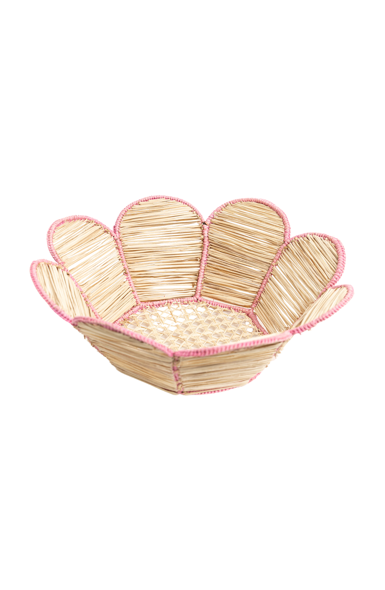 Coro Cora Flower Bread Baske, Main, color, Pink Trim