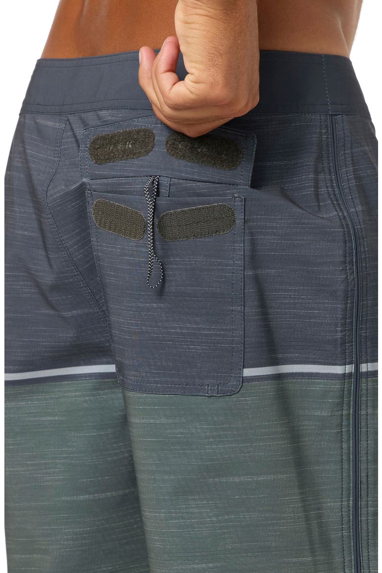 Hyperfreak Mysto Block Scallop Swim Trunks, Alternate, color, DARK OLIVE