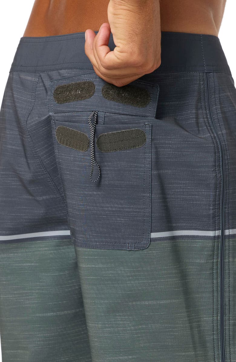 O'Neill Hyperfreak Mysto Block Scallop Swim Trunks, Alternate, color, Dark Olive