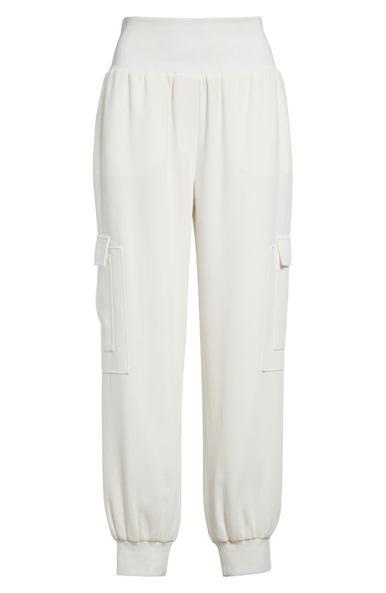 Cinq à Sept Giles Crepe Cargo Pants, Alternate, color, Ivory