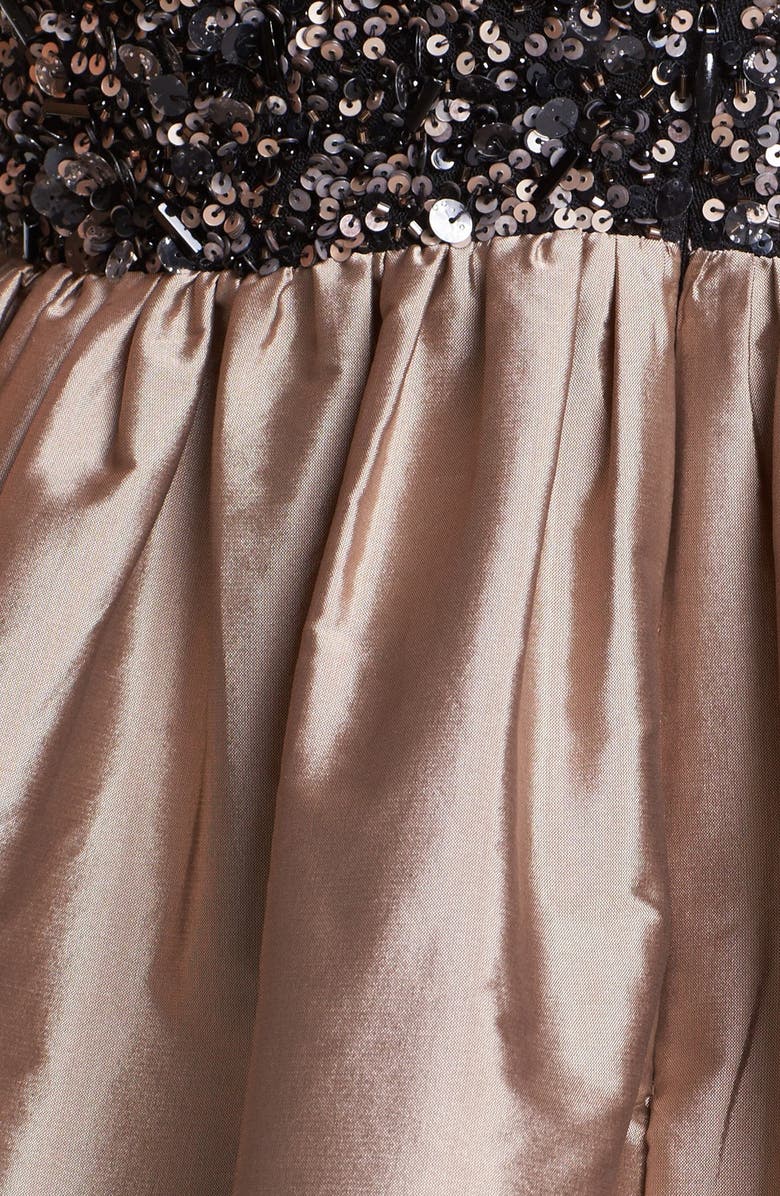 Adrianna Papell Embellished Bodice Fit & Flare Dress, Alternate, color,