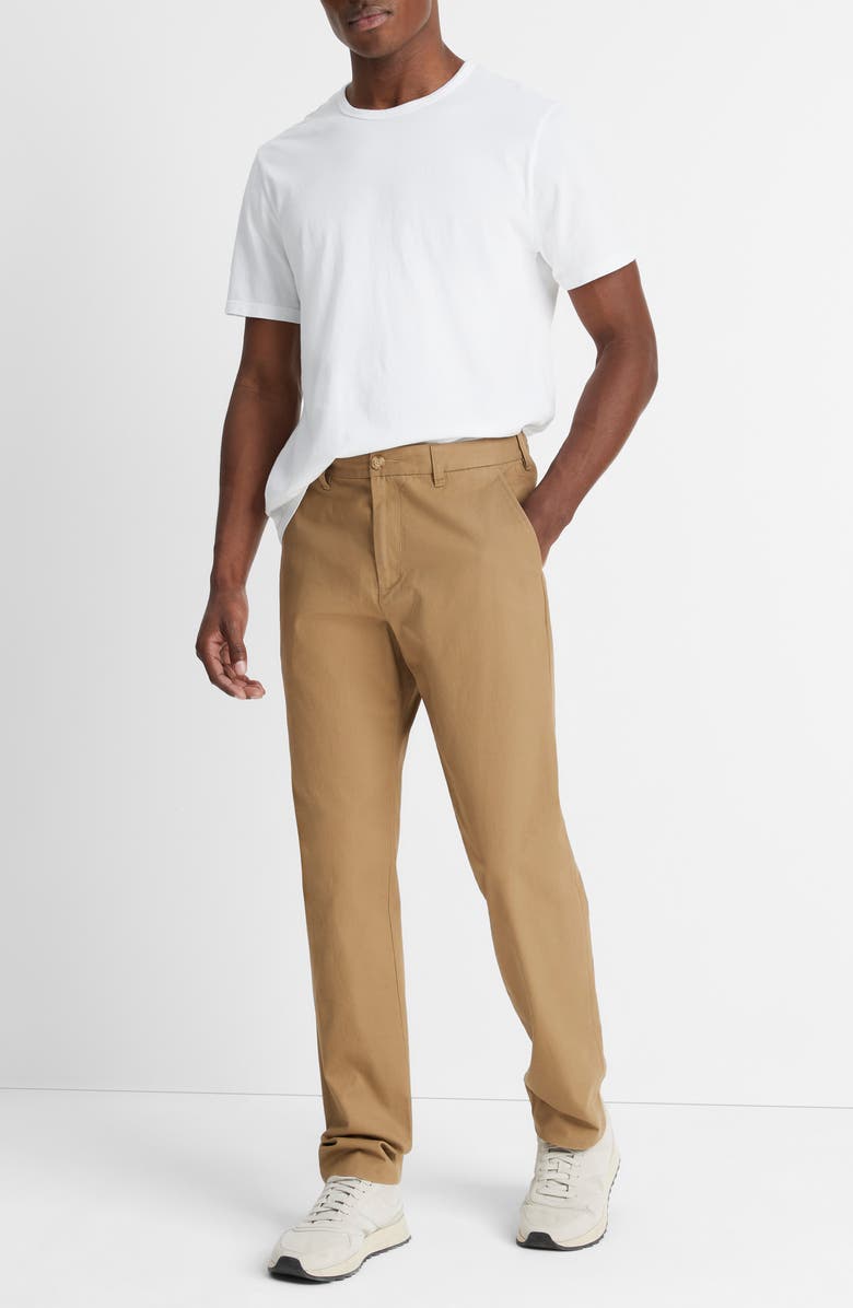 Vince Relaxed Cotton Chino Pants, Alternate, color, Caramel Desert