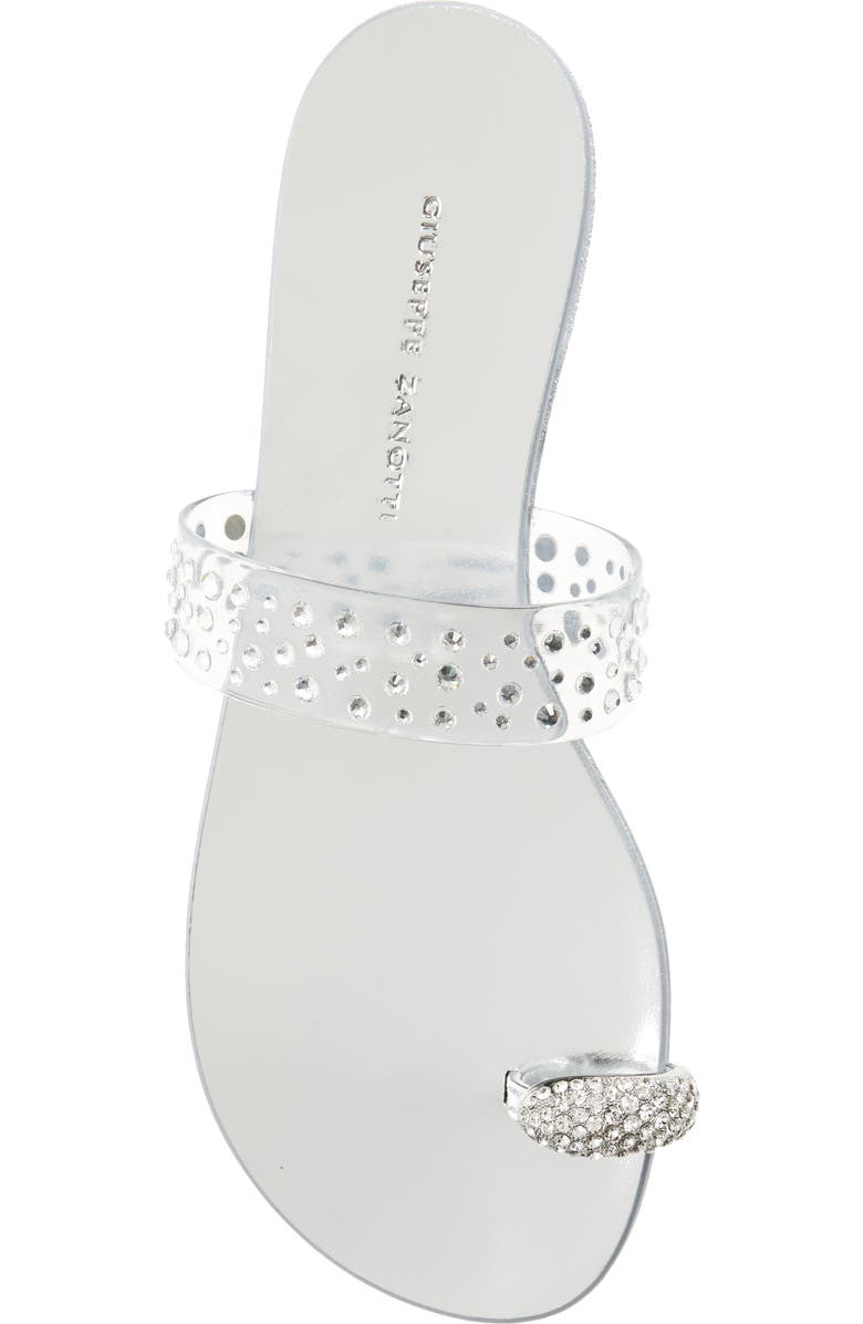 Giuseppe Zanotti Crystal Embellished Toe Strap Slide Sandal, Alternate, color,