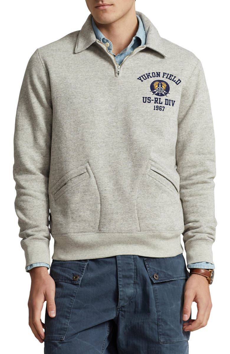Polo Ralph Lauren Fleece Quarter Zip Pullover, Main, color, 