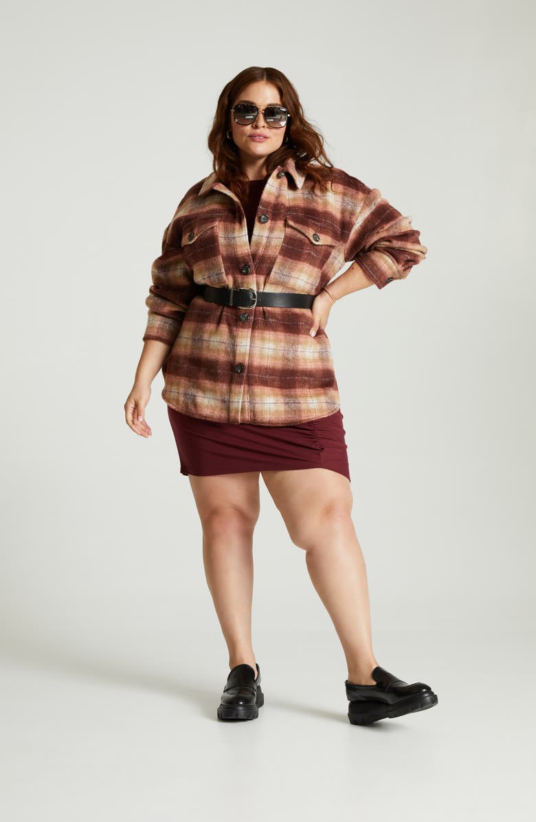 BP. Plaid Brushed Shacket, Alternate, color,