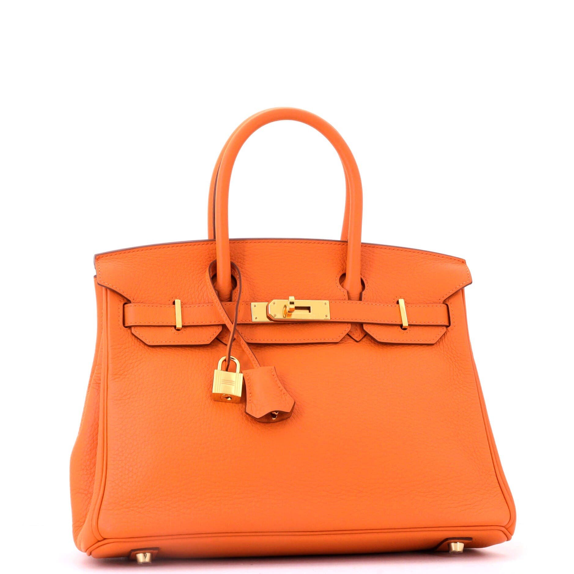 Birkin Handbag Orange Clemence with Gold Hardware 30, Alternate, color, Orange