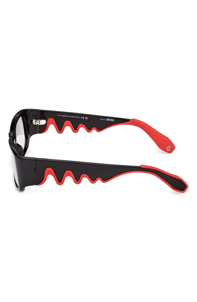 Christian Louboutin 53mm Loubishark Rectangular Sunglasses, Alternate, color,