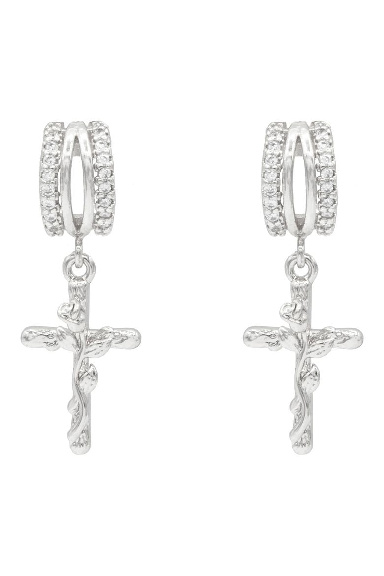 Inner Hope Hoop Earrings, Main, color, SILVER