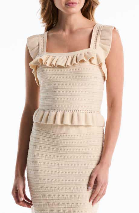 Laundry by Shelli Segal Ruffle Sweater Tank