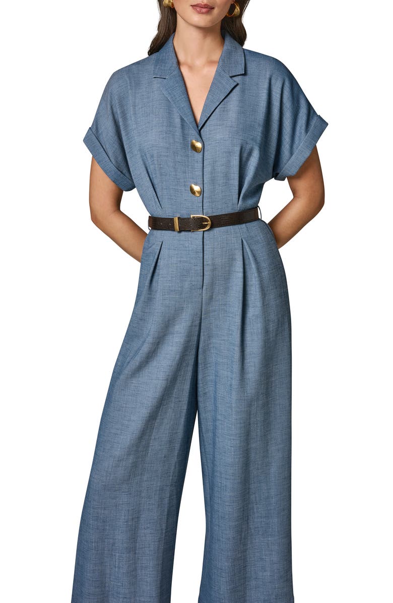 Donna Karan New York Belted Jumpsuit, Alternate, color, 