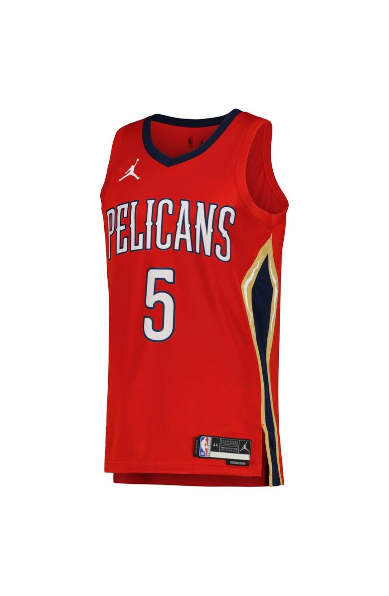 Jordan Brand Unisex Jordan Brand Herbert Jones Red New Orleans Pelicans Swingman Jersey - Statement Edition, Alternate, color, Red