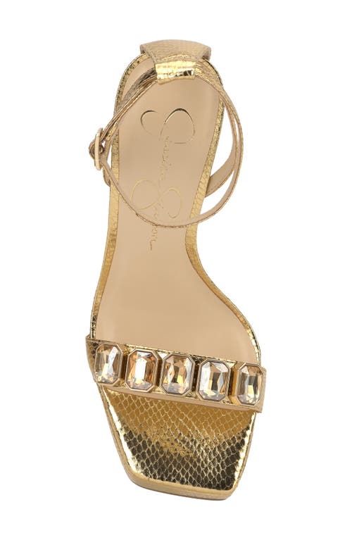 Jessica Simpson Callirah Ankle Strap Platform Sandal In Gold