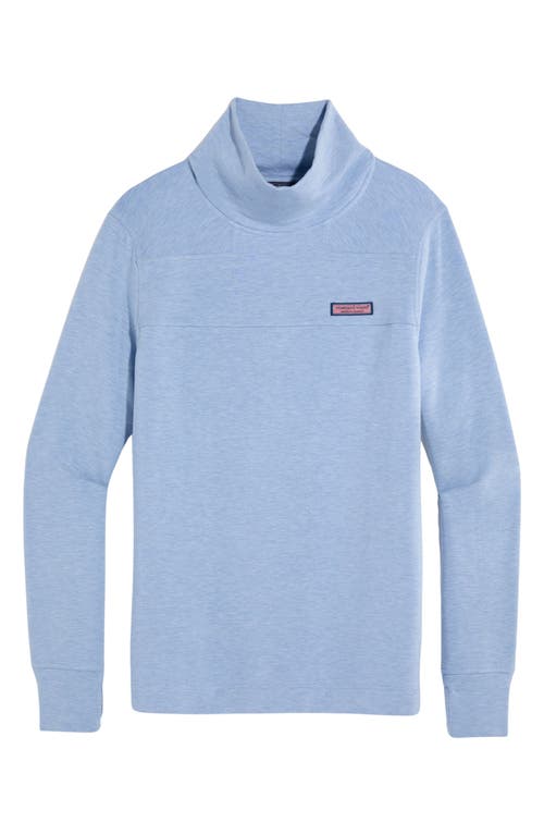 Vineyard Vines Shep Dreamcloth® Turtleneck Knit Shirt In Jake Blue Heather