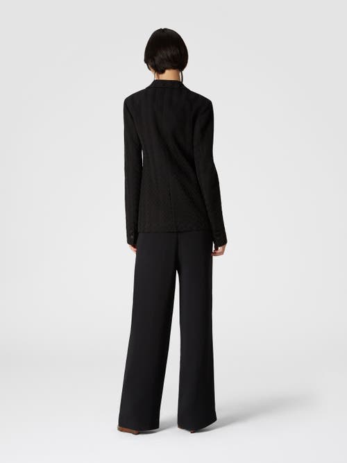 Missoni Chevron Blazer With Satin Details In Black