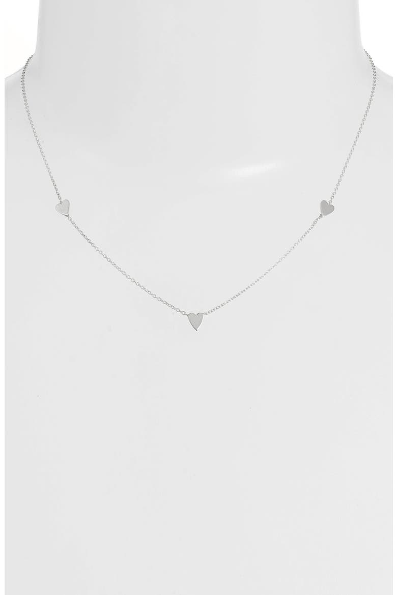 Amy Heart Necklace, Alternate, color, SILVER