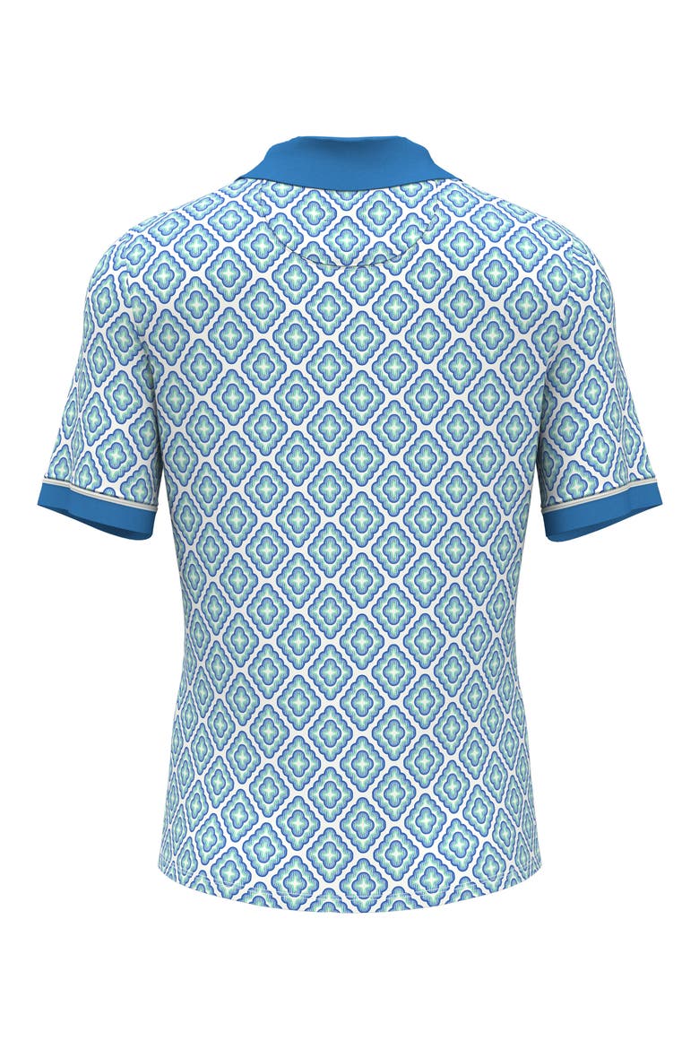 Print Polo, Alternate, color, FRENCH BLUE