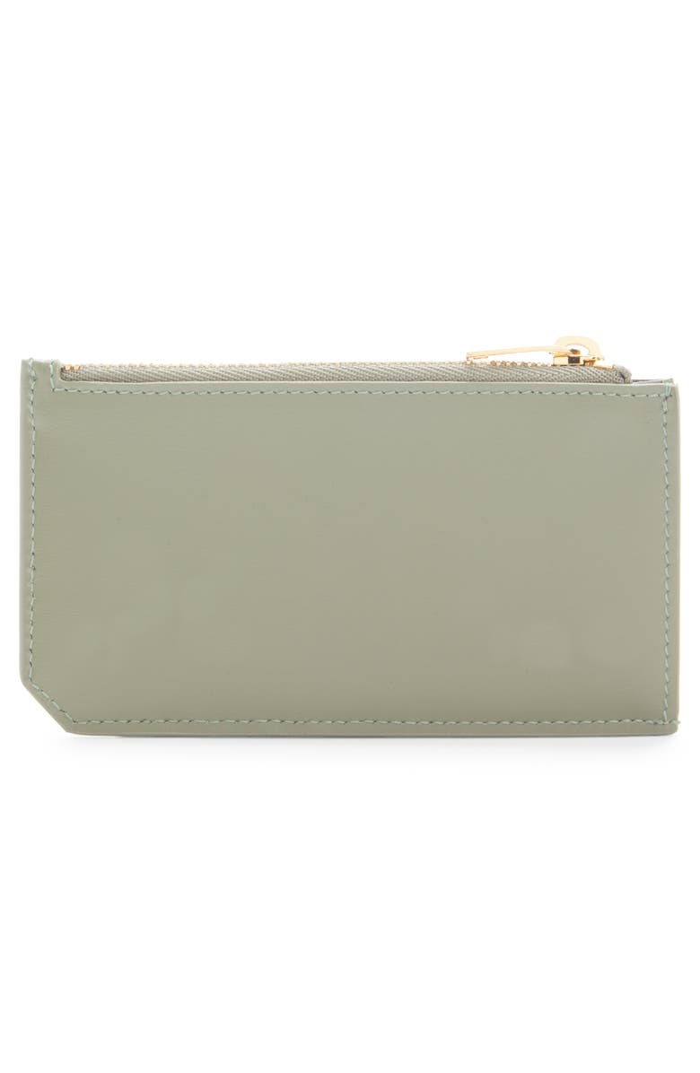 Saint Laurent Fragments Stamp Leather Zip Wallet, Alternate, color,
