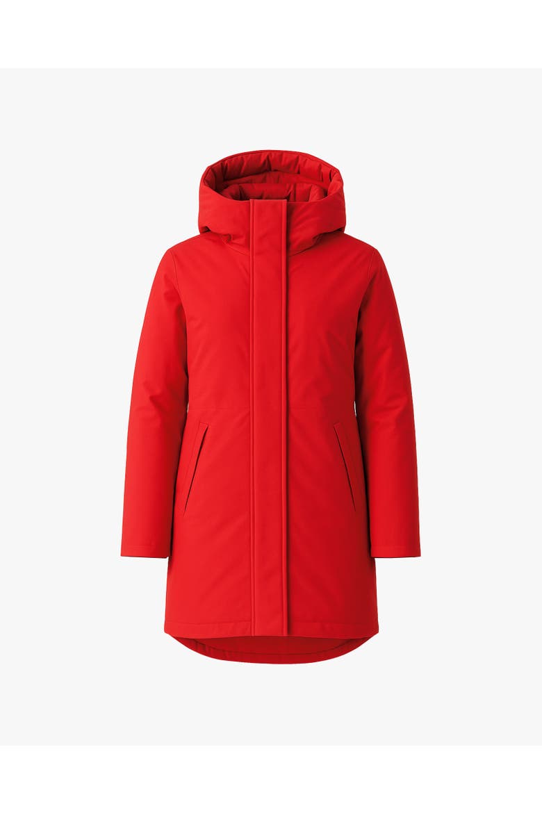 GENIA | Hooded Down Winter Jacket, Main, color, Fiery Red