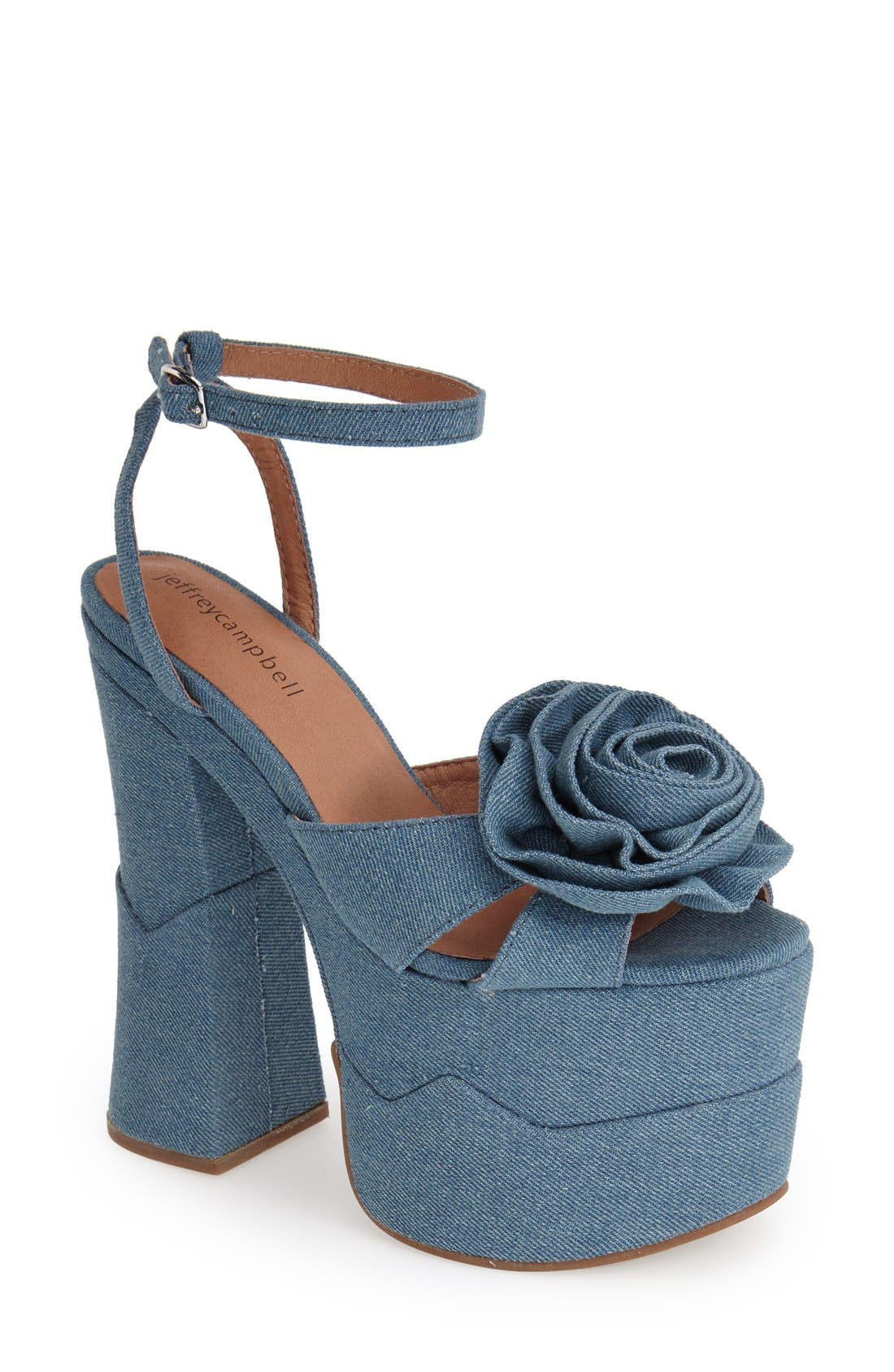 'Rosanna' Platform Sandal, Main, color, BLUE DENIM