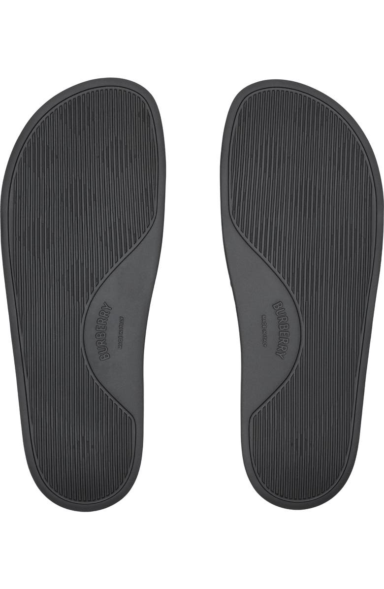 Burberry Logo Slides, Alternate, color, Black/White