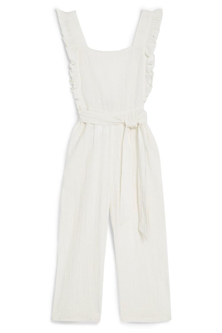 Frill Crop Jumpsuit, Alternate, color, CREAM