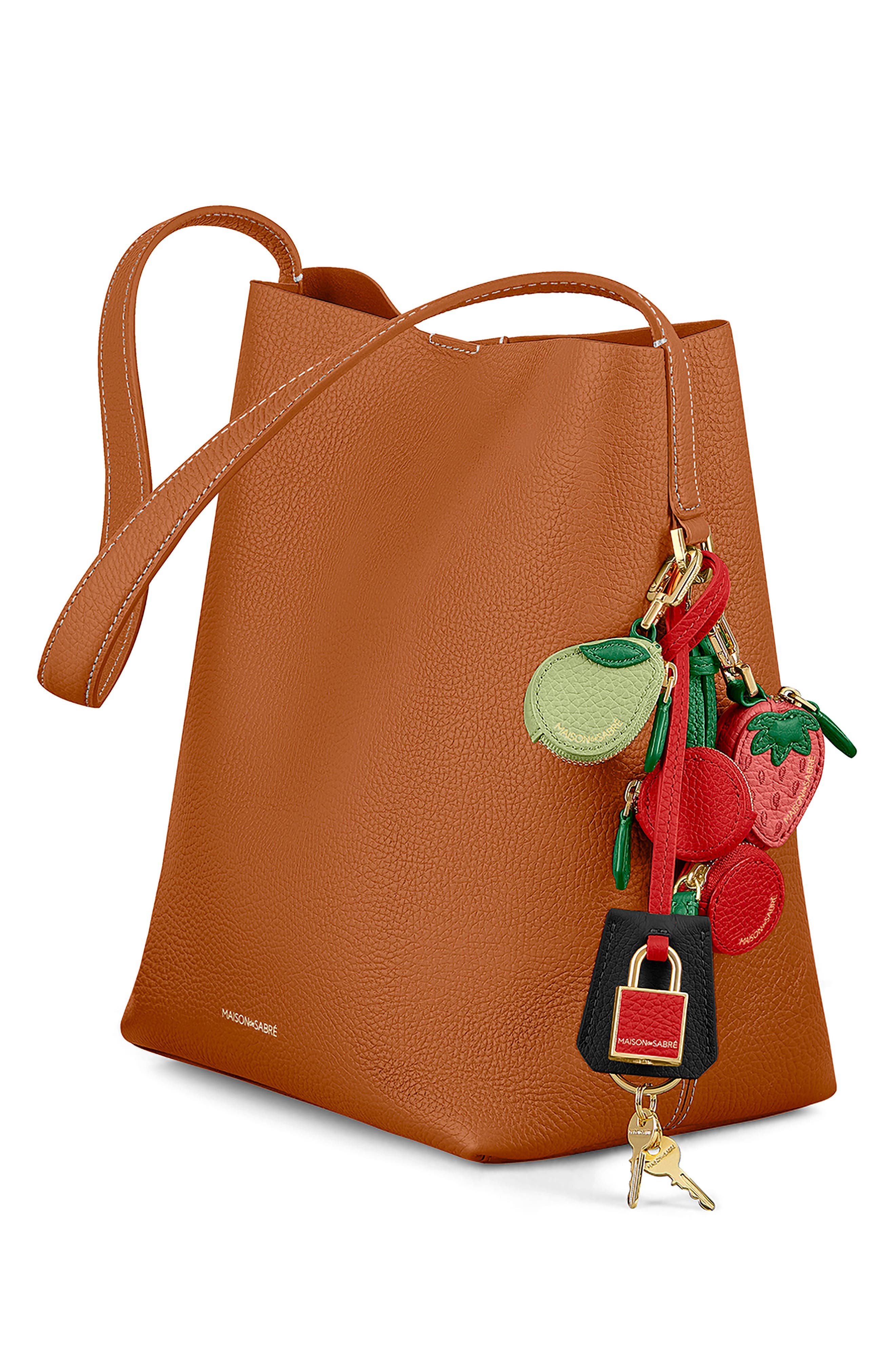 MAISON de SABRÉ The SABRÉMOJI Padlock Charm, Alternate, color, Rouge Noir