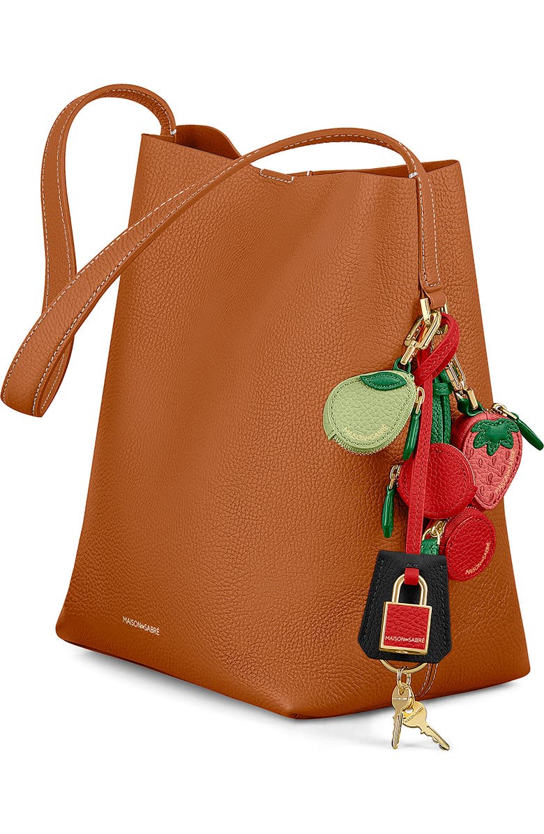 MAISON de SABRÉ The SABRÉMOJI Padlock Charm, Alternate, color, Rouge Noir