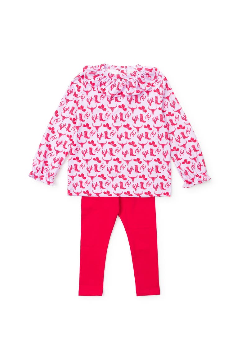 Lulu Girls' Legging Set, Main, color, Wild West Pink