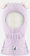 Deux par Deux Girl Knit Bear Ears Fleece Lined Balaclava