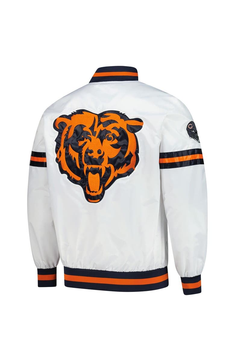 STARTER Men's Starter  White Chicago Bears Scout Full-Snap Varsity Jacket, Alternate, color, 