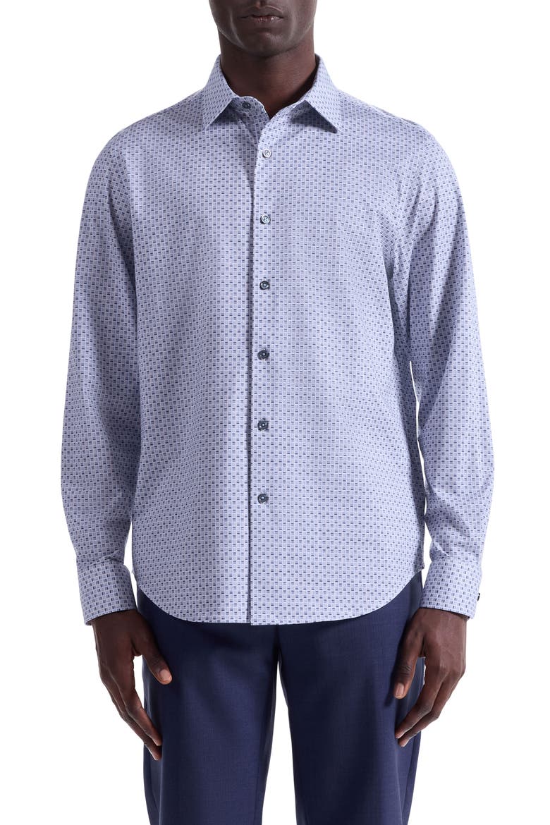 James OoohCotton® Button-Up Shirt, Main, color, AIR BLUE