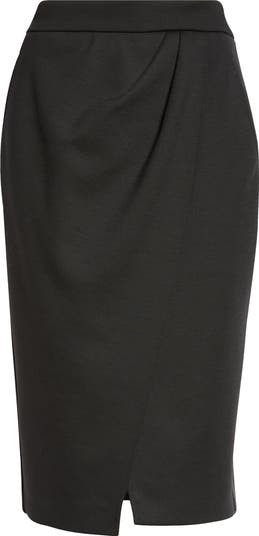 Max Mara Fervida Drape Front Wool Skirt | Nordstrom