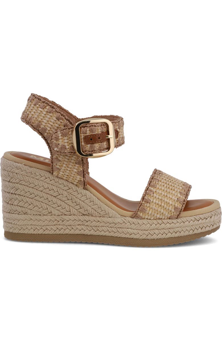 MIA Beverlee Platform Wedge Sandal, Alternate, color, Natural/ Cognac