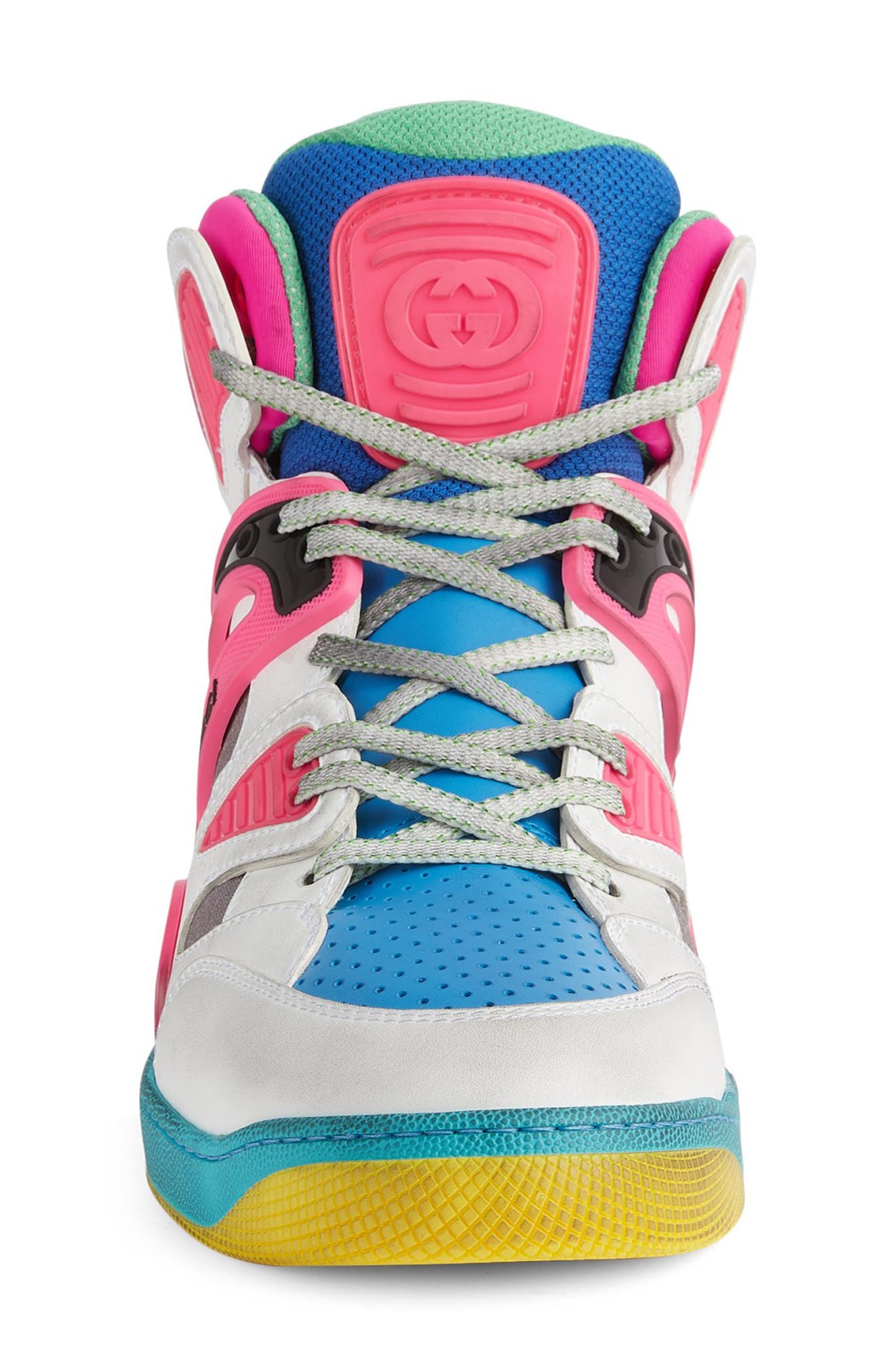Gucci Basket High Top Sneaker, Alternate, color, 