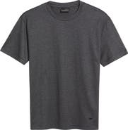 Emporio Armani Grid Print Lyocell 
Cotton T-Shirt