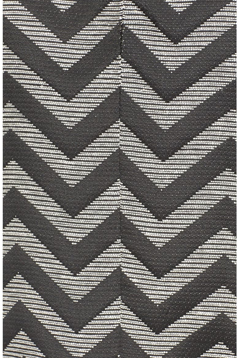 Chevron Tailored Zip Front Jacket, Alternate, color, WHITE/ BLACK