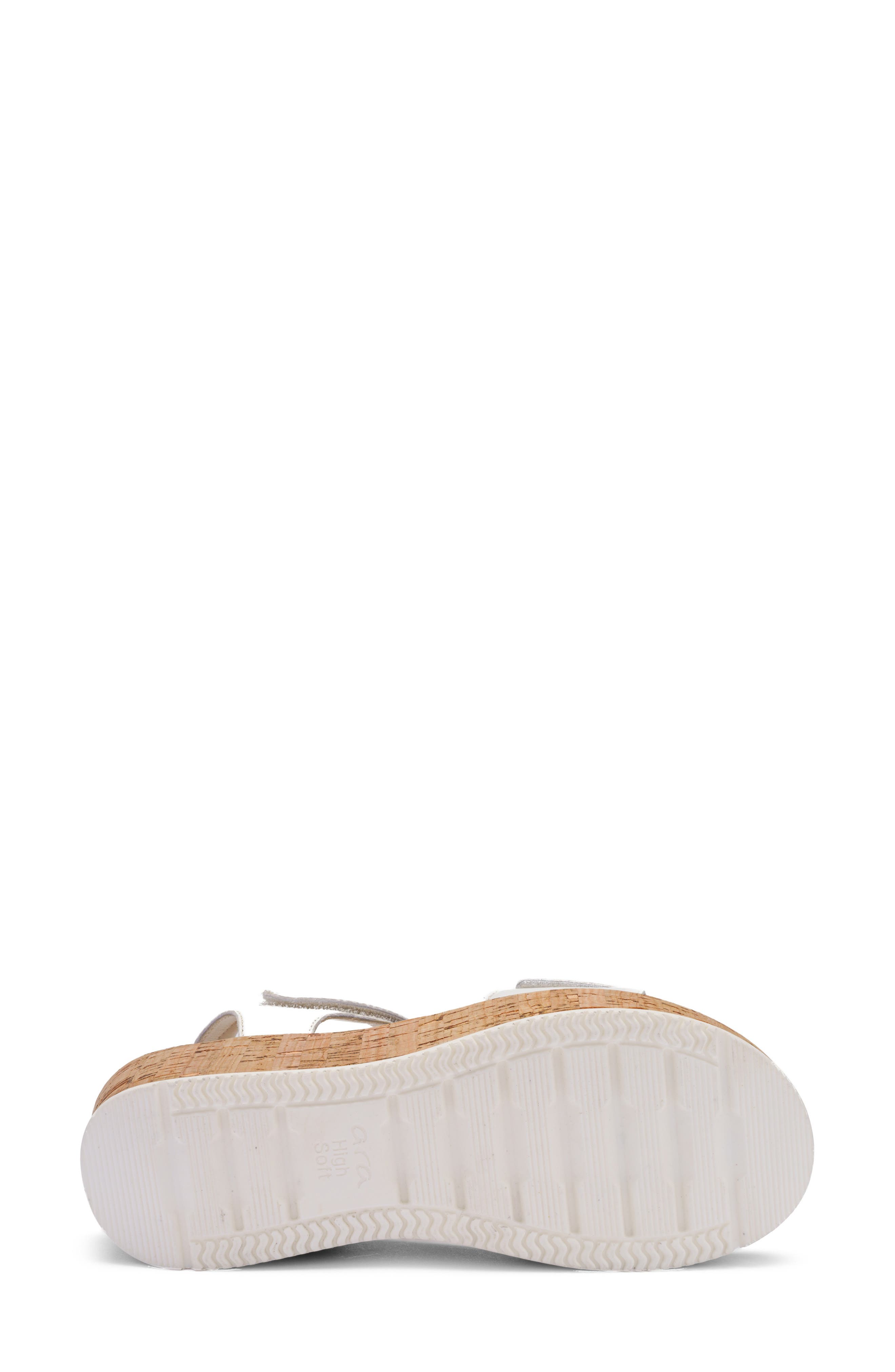 Rosepetal Platform Wedge Sandal, Alternate, color, WHITE/ NATURAL