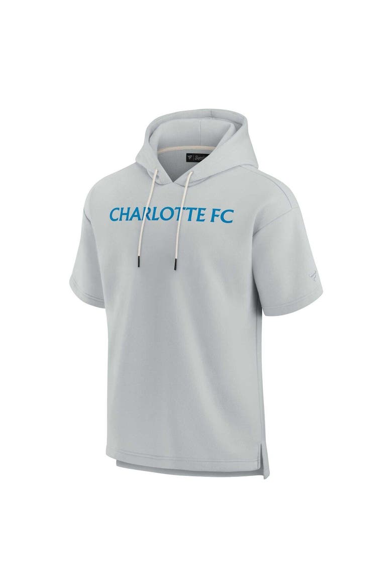 Unisex Fanatics Signature Gray Charlotte FC Elements Super Soft Fleece Short Sleeve Pullover Hoodie, Alternate, color, Gray
