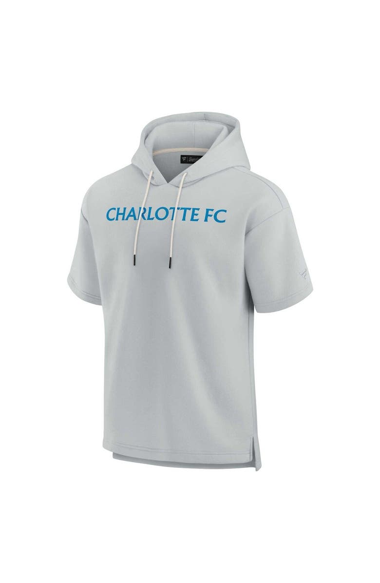 Fanatics Signature Unisex Fanatics Signature Gray Charlotte FC Elements Super Soft Fleece Short Sleeve Pullover Hoodie, Alternate, color, Gray