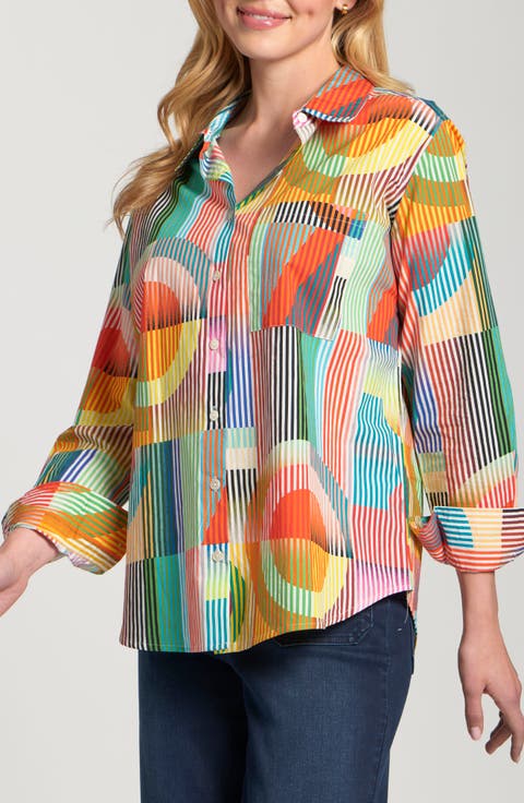 Boyfriend Poplin Button-Up Shirt