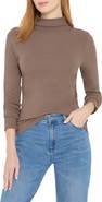 NIC+ZOE Perfect Rib Cotton Blend Funnel Neck Top