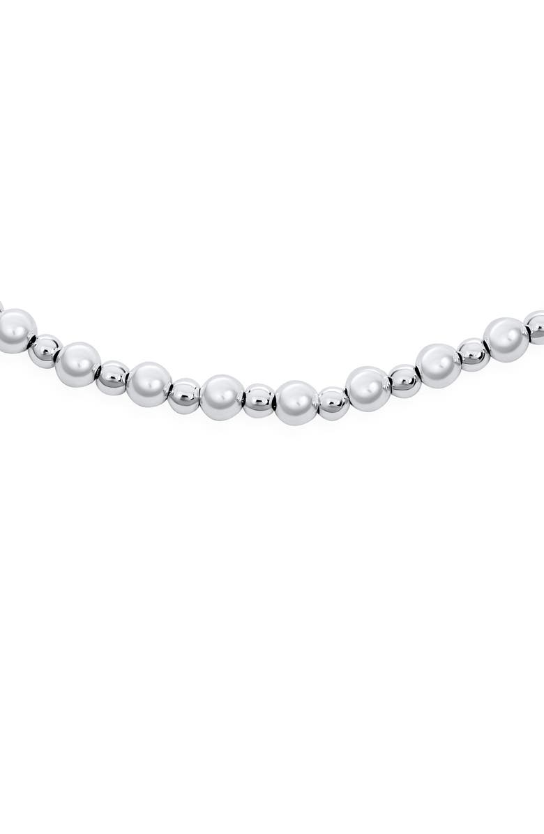 BLING JEWELRY Sterling Silver Bead Anklet, Alternate, color, 