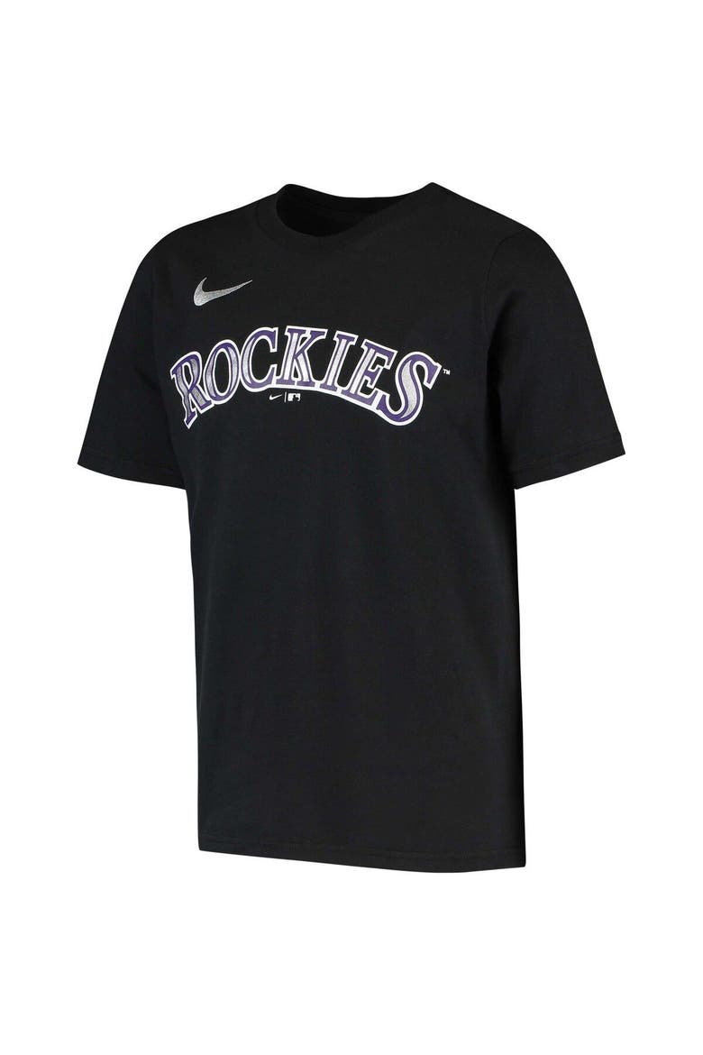 Youth Nike Charlie Blackmon Black Colorado Rockies Player Name & Number T-Shirt, Alternate, color, Black