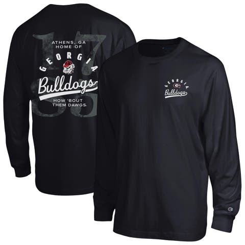 Men's Champion  Black Georgia Bulldogs Laminated All-Star Long Sleeve T-Shirt