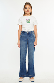 KanCan Tini High Rise Wide Leg Kids Trousers