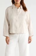 Eileen Fisher Linen Blend A-Line Jacket