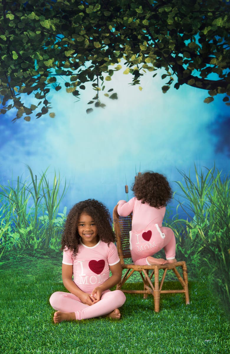 KicKee Pants I Heart Mom Zip Romper, Alternate, color, Lotus I Love Mom