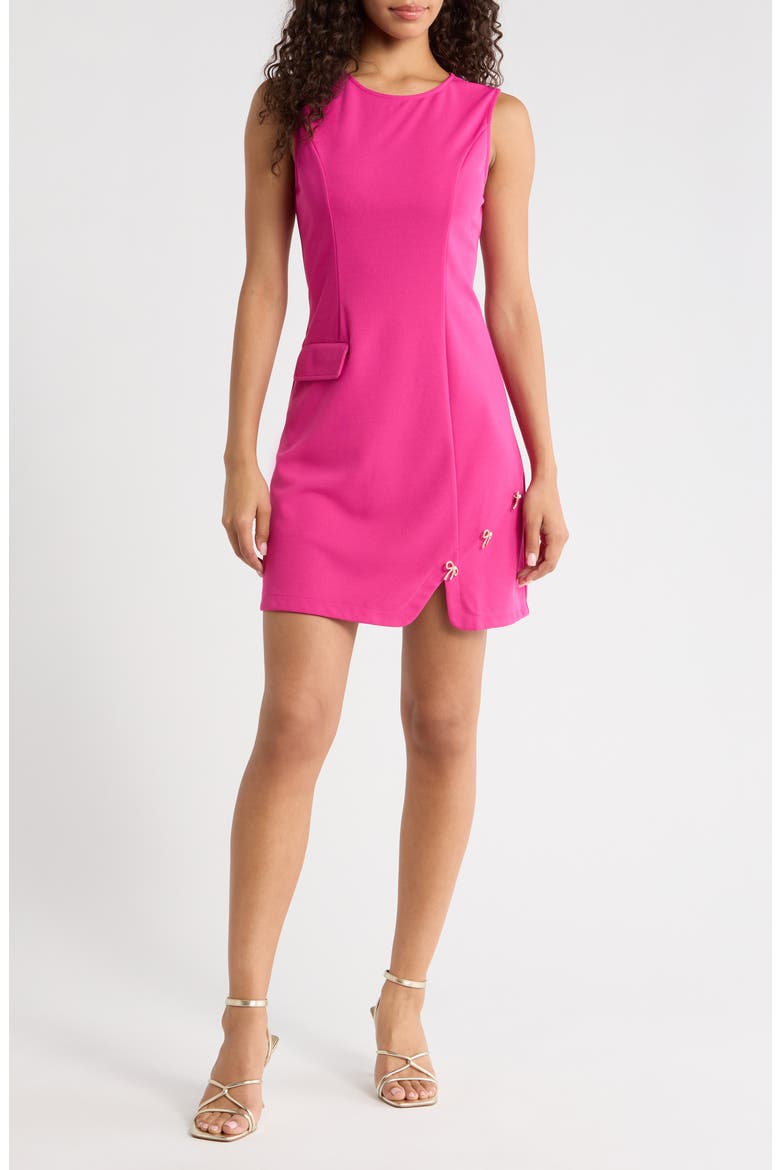 Rosalie Bows Sleeveless Minidress, Main, color, FUCHSIA