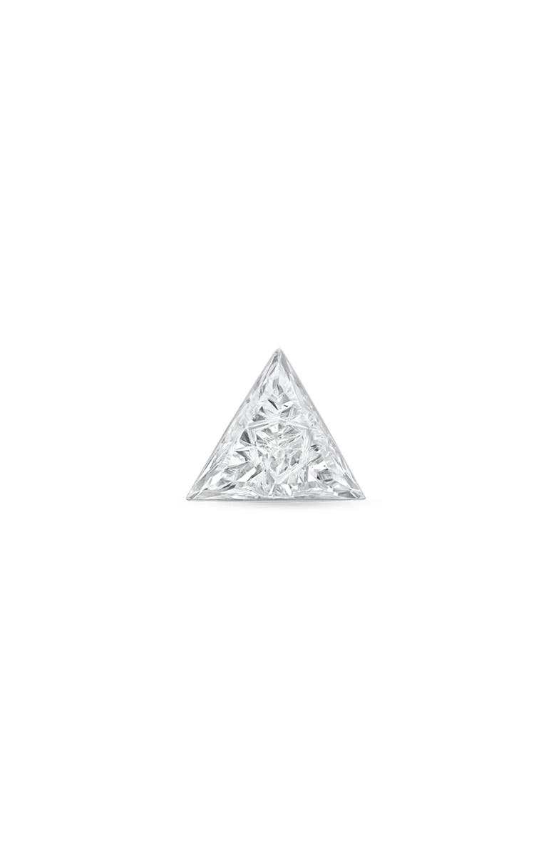 MARIA TASH Invisible Set Triangle Diamond Single Threaded Stud Earring, Alternate, color, White Gold